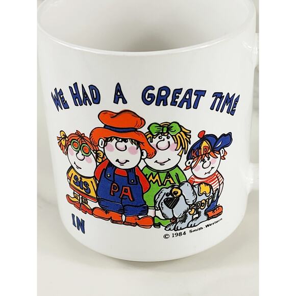 Smith Western Coffee Mug Teacup 10oz White 3 1/2" Ceramic 1984 Korea Vintage - Picture 2 of 15